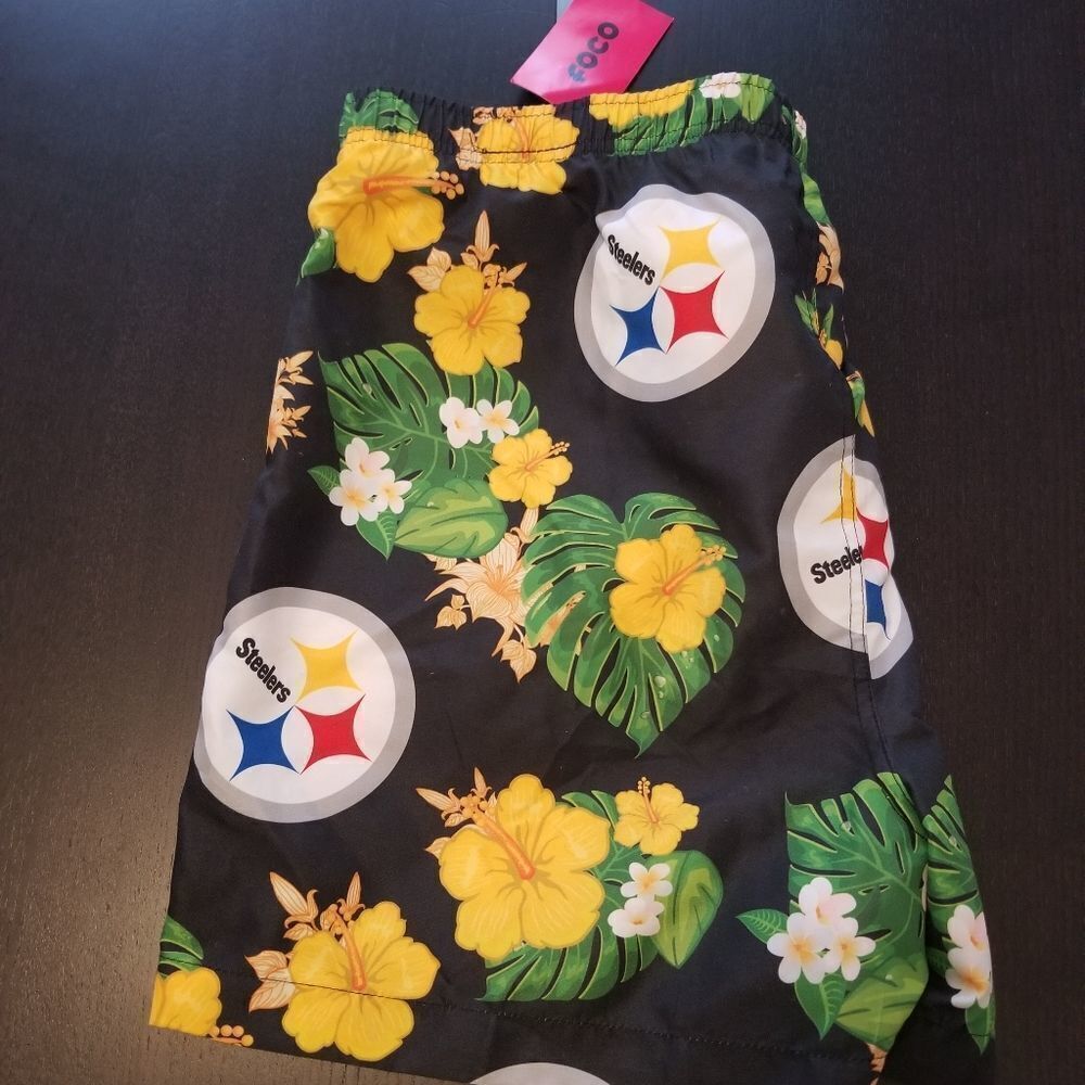 STEELERS FOCO SWIMMING TRUNKS 2XL NWT  B33